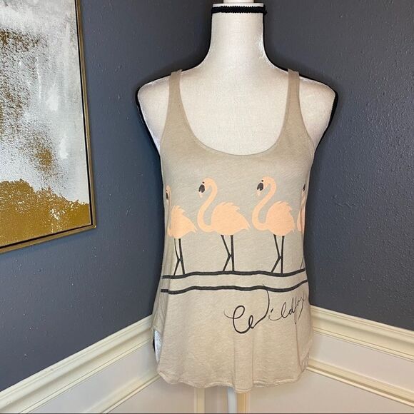 Wildfox Dancing Flamingo Graphic Tank Top - Picture 5 of 13